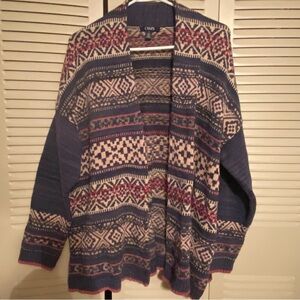 Chaps open front cardigan size large